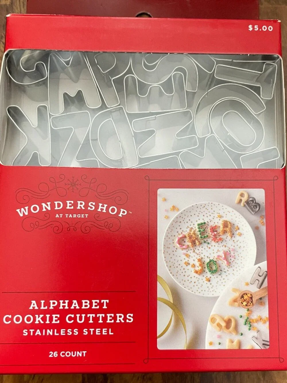 Wondershop Alphabet Cookie Cutter Set-NWT
